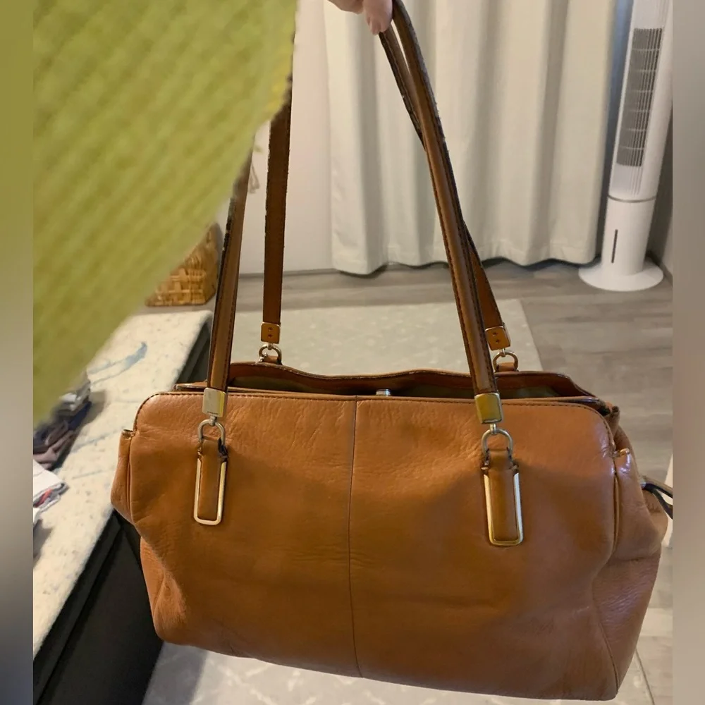 Coach Brown Leather Shoulder Bag Madison Kimberly Satchel - Picture 8 of 16